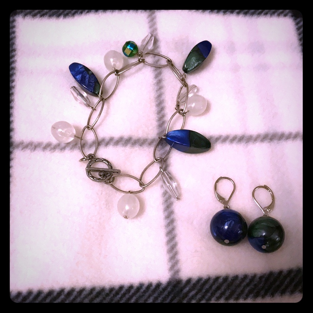 Bracelet with matching earrings